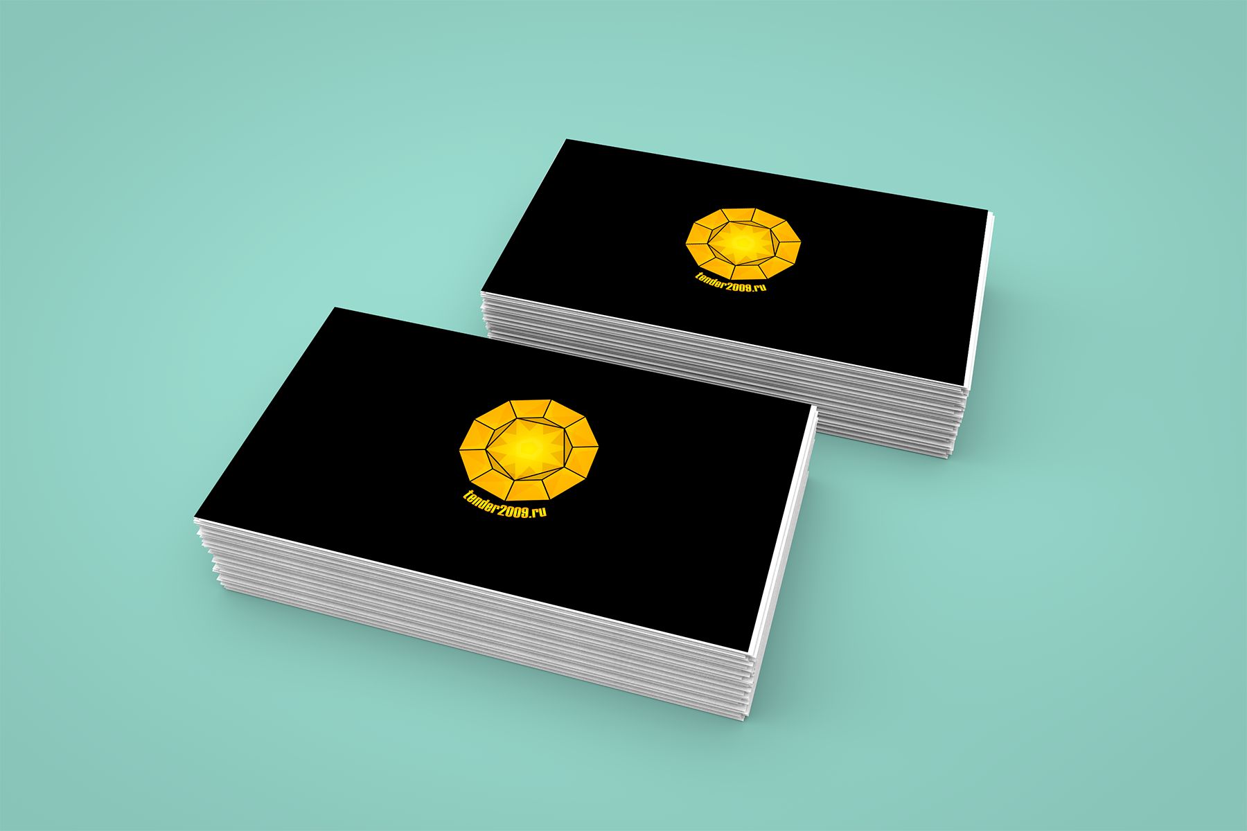 Логотип для Золотой алмаз вид с верху, с бликами и гранями - дизайнер Will