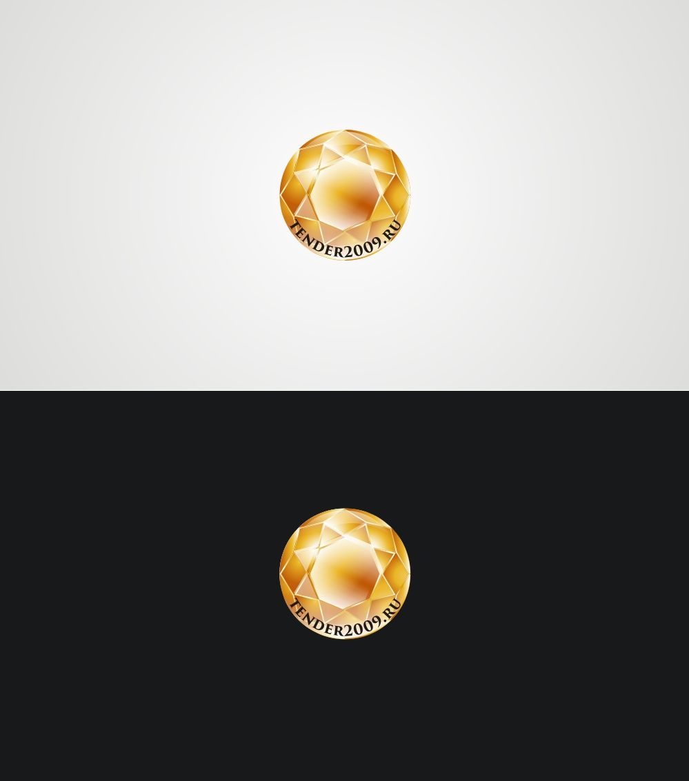 Логотип для Золотой алмаз вид с верху, с бликами и гранями - дизайнер Lara2009