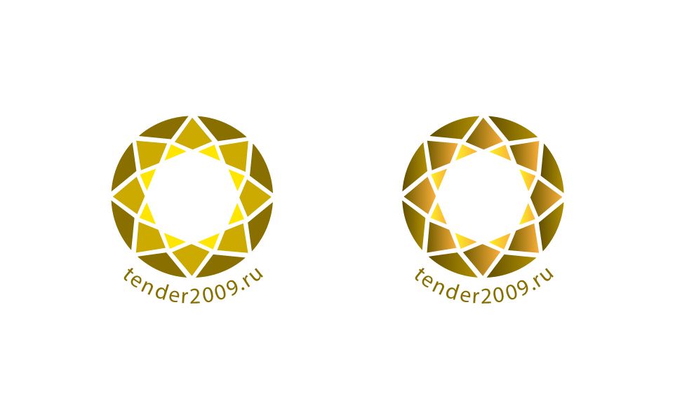 Логотип для Золотой алмаз вид с верху, с бликами и гранями - дизайнер Stanislav