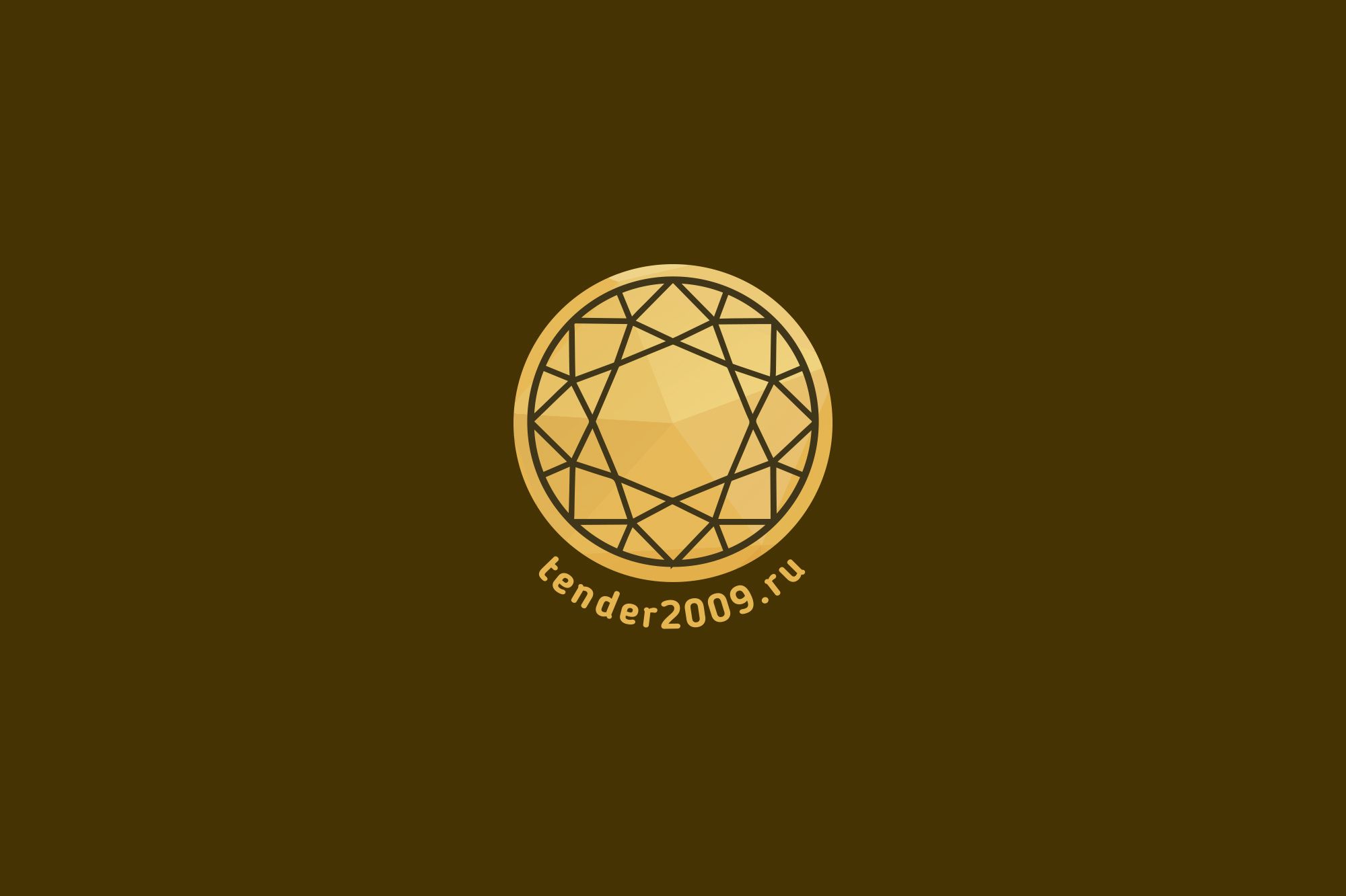 Логотип для Золотой алмаз вид с верху, с бликами и гранями - дизайнер Da4erry