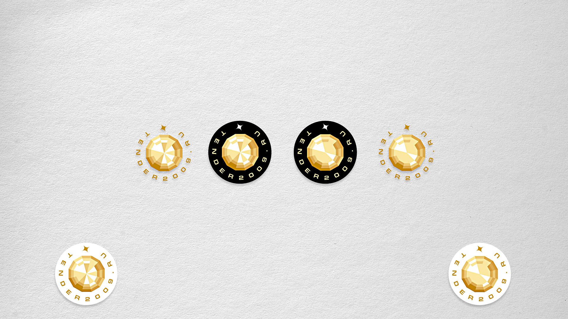 Логотип для Золотой алмаз вид с верху, с бликами и гранями - дизайнер andblin61