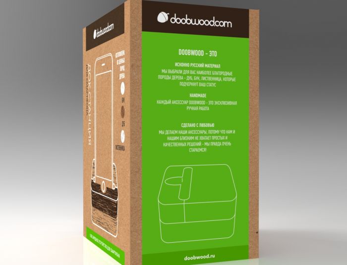 Дизайн коробок деревянных аксессуаров для гаджетов - дизайнер sergesab