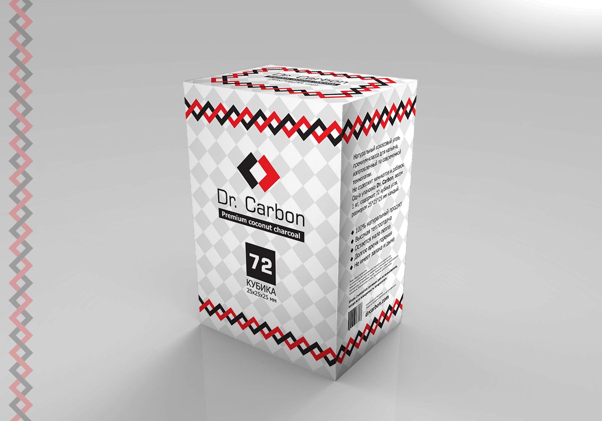 Логотип + упаковка кокосового угля Dr. Carbon - дизайнер vision