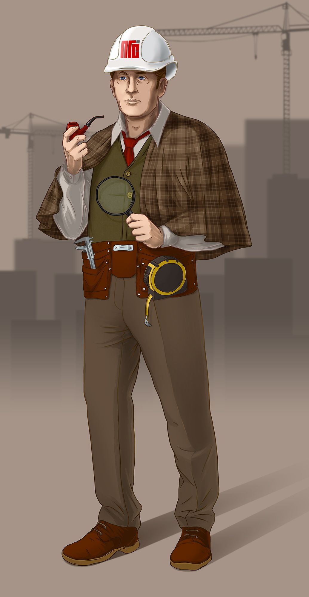 Персонаж эксперт Холмс для http://pgsexpert.ru/ - дизайнер Eanisenkova