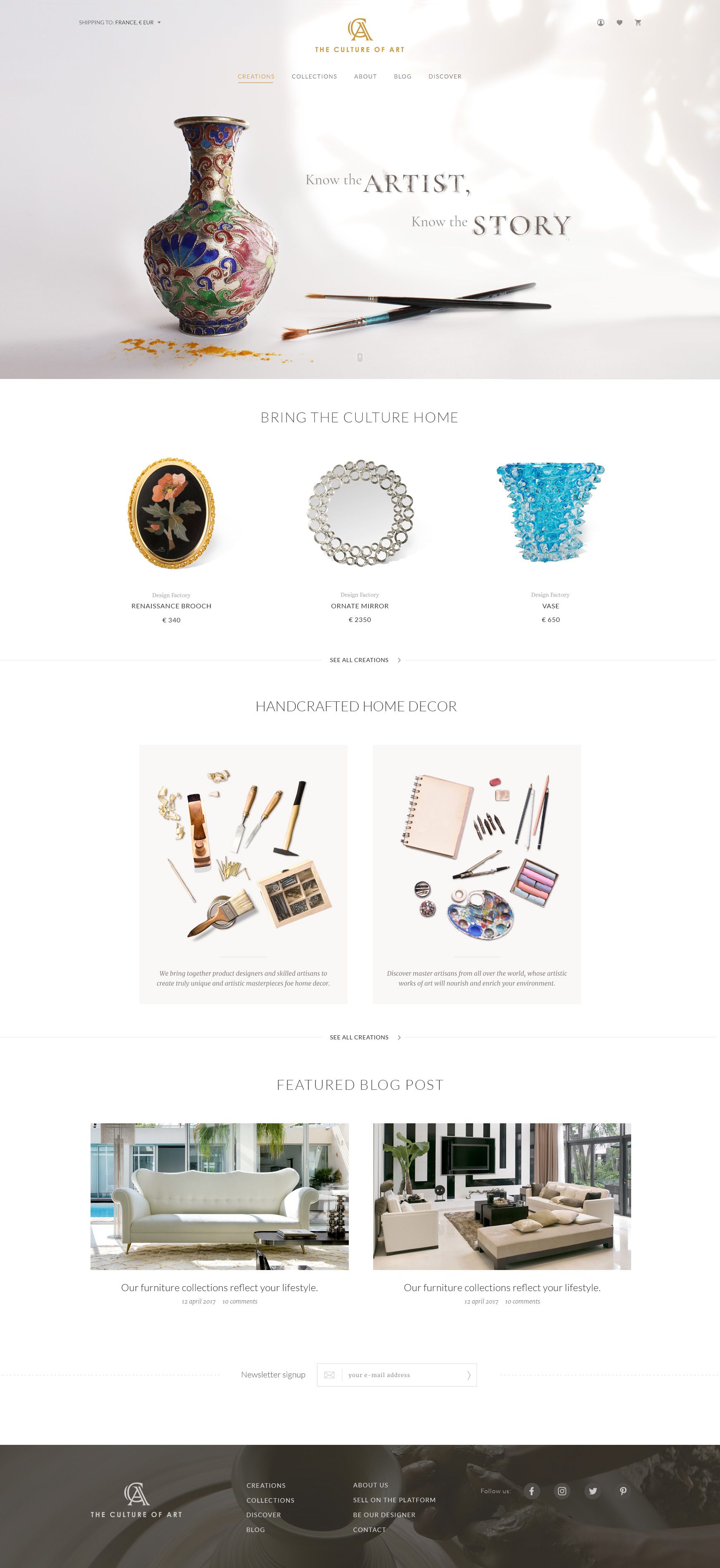 Веб-сайт для The Culture of Art - дизайнер ketura