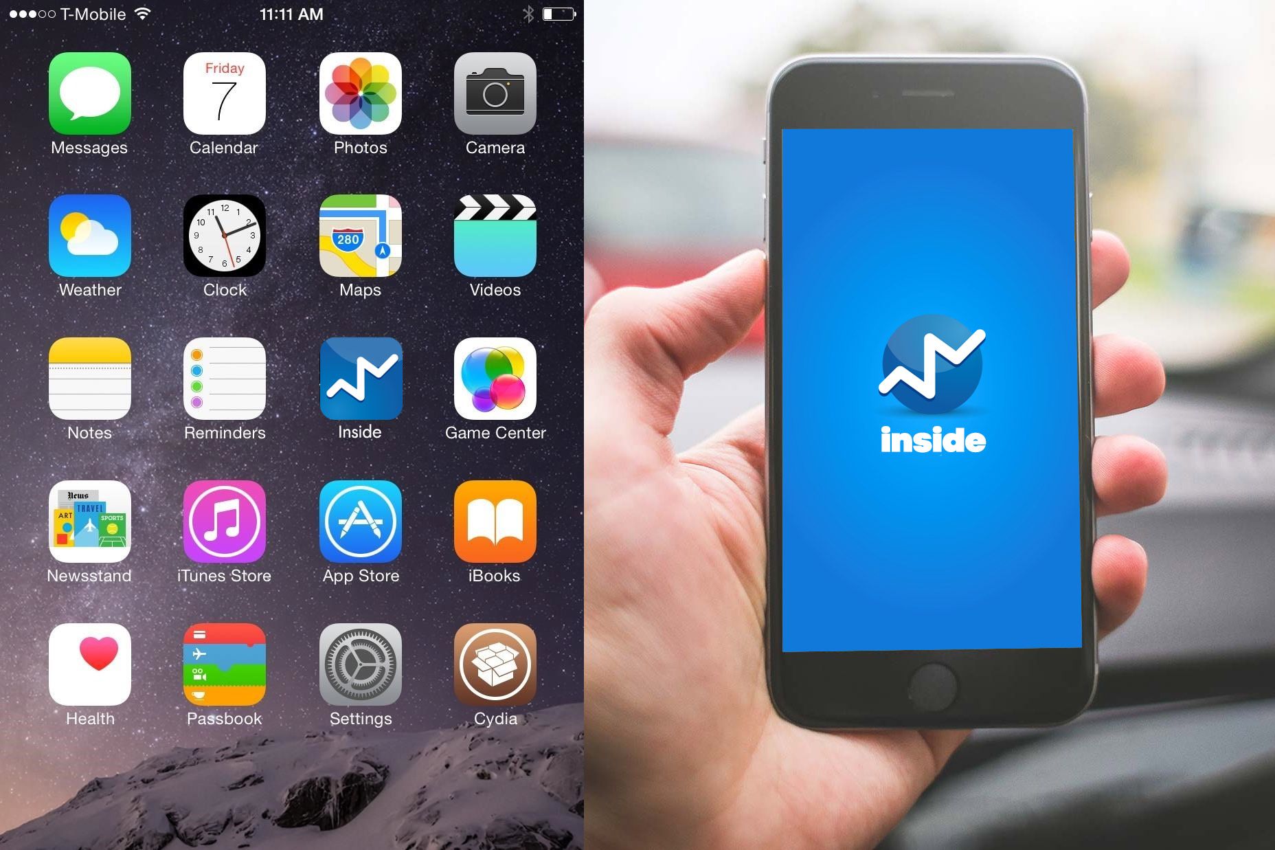 Логотип и иконка для мобильного приложения Inside - дизайнер dashima