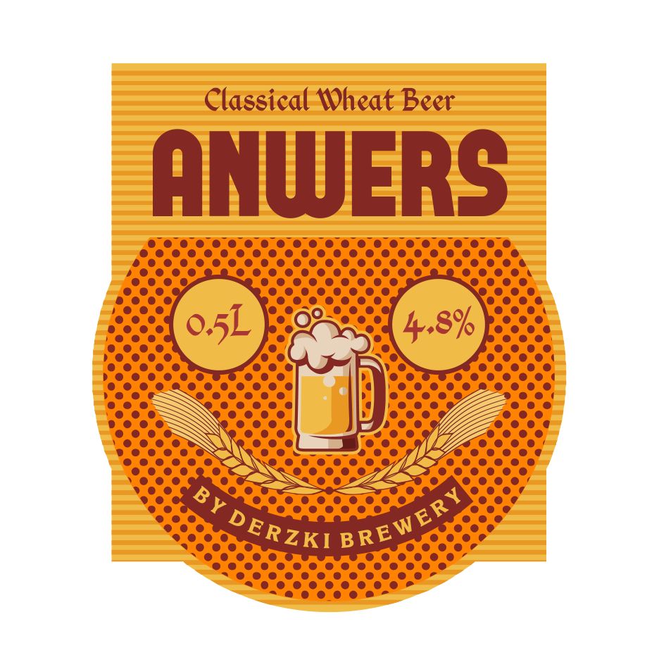 этикетка крафтового пива  Anwers - дизайнер wmas