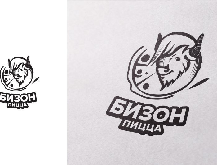 Лого и фирменный стиль для Бизон Пицца - дизайнер Evzenka