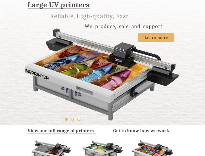 Веб-сайт для BIGPRINTER industrial UV printers - дизайнер Land06