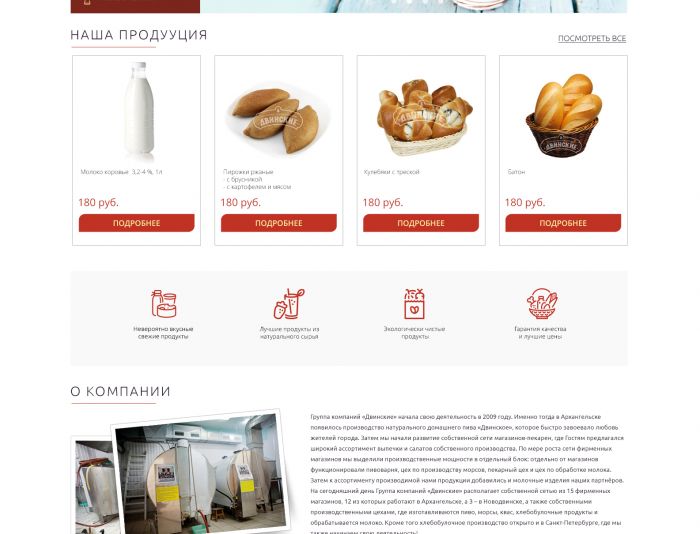 Веб-сайт для dvinskie.ru - дизайнер tanyazet