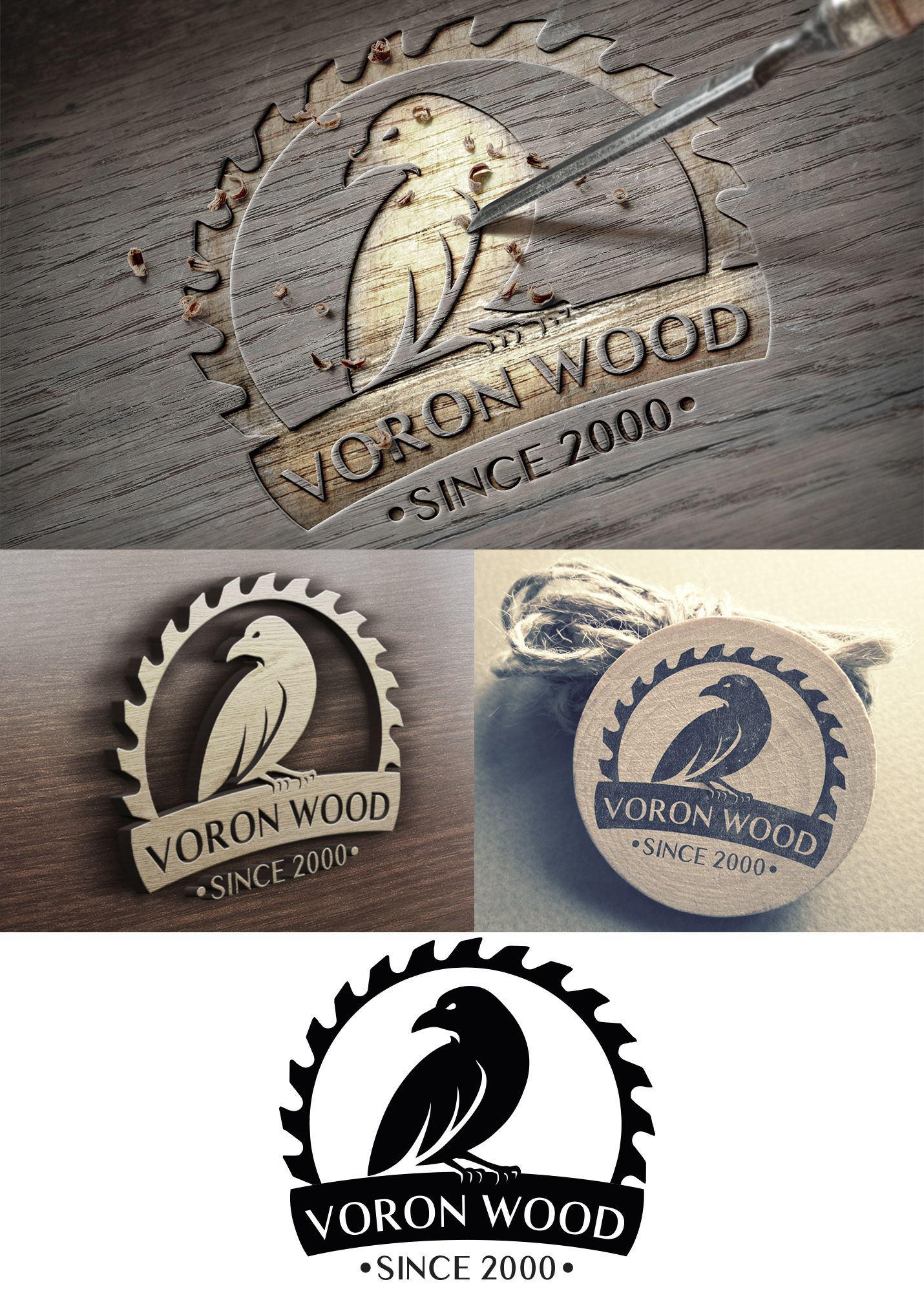 Логотип для Voron-Wood - дизайнер makakashonok