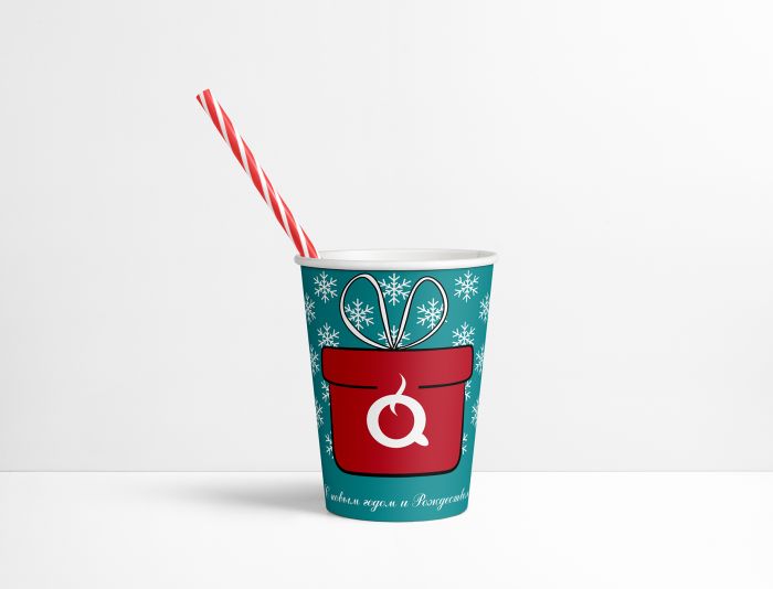 Дизайн бумажного стакана: Новый Год - дизайнер dnsbasok