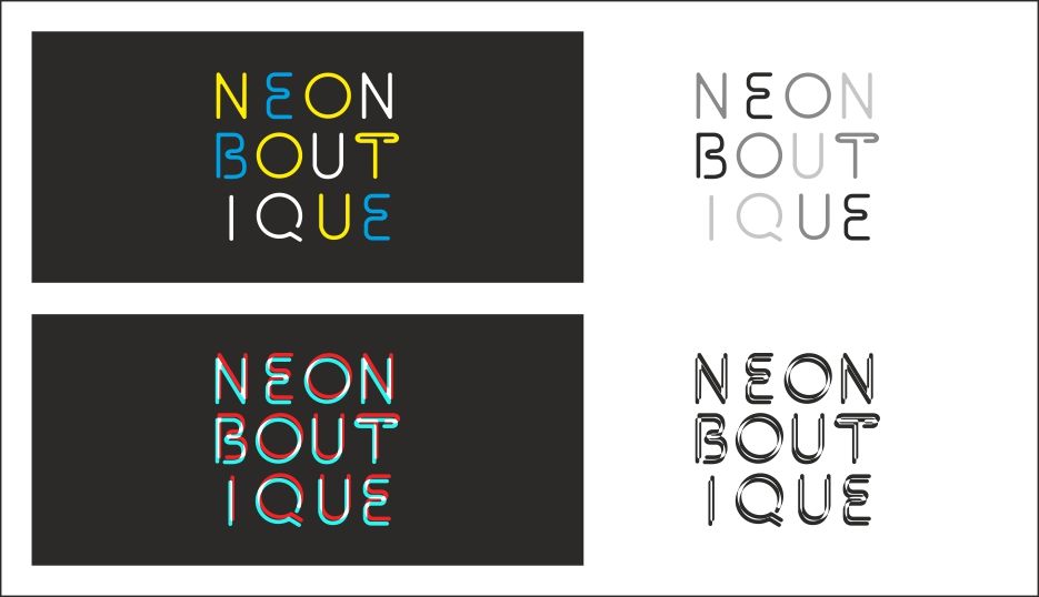 Лого и фирменный стиль для Neon Boutique - дизайнер Fairik