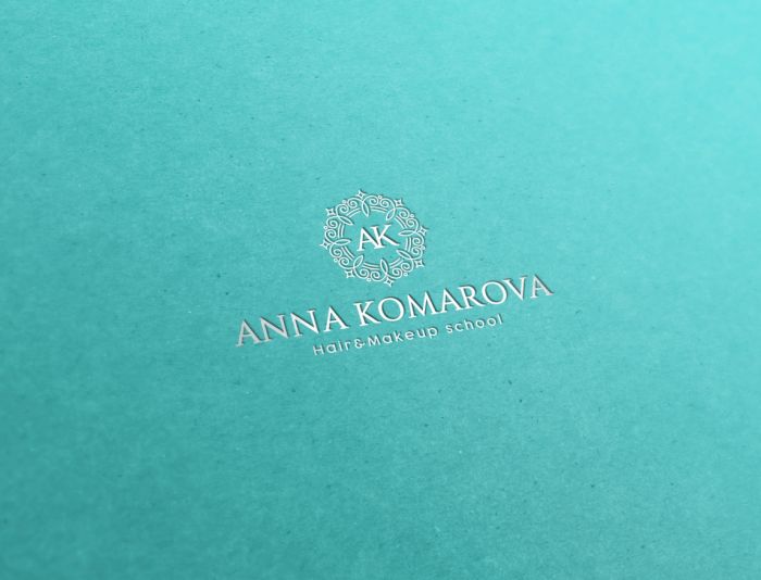 Логотип для ANNA KOMAROVA Hair&Makeup school - дизайнер BARS_PROD