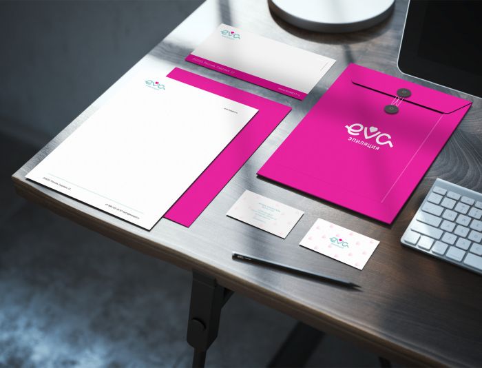 Лого и фирменный стиль для EVA ЭКСПРЕСС ЭПИЛЯЦИЯ - дизайнер eolinart