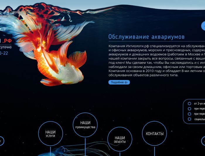 Landing page для Ихтиологи.рф - дизайнер Evgen_SV