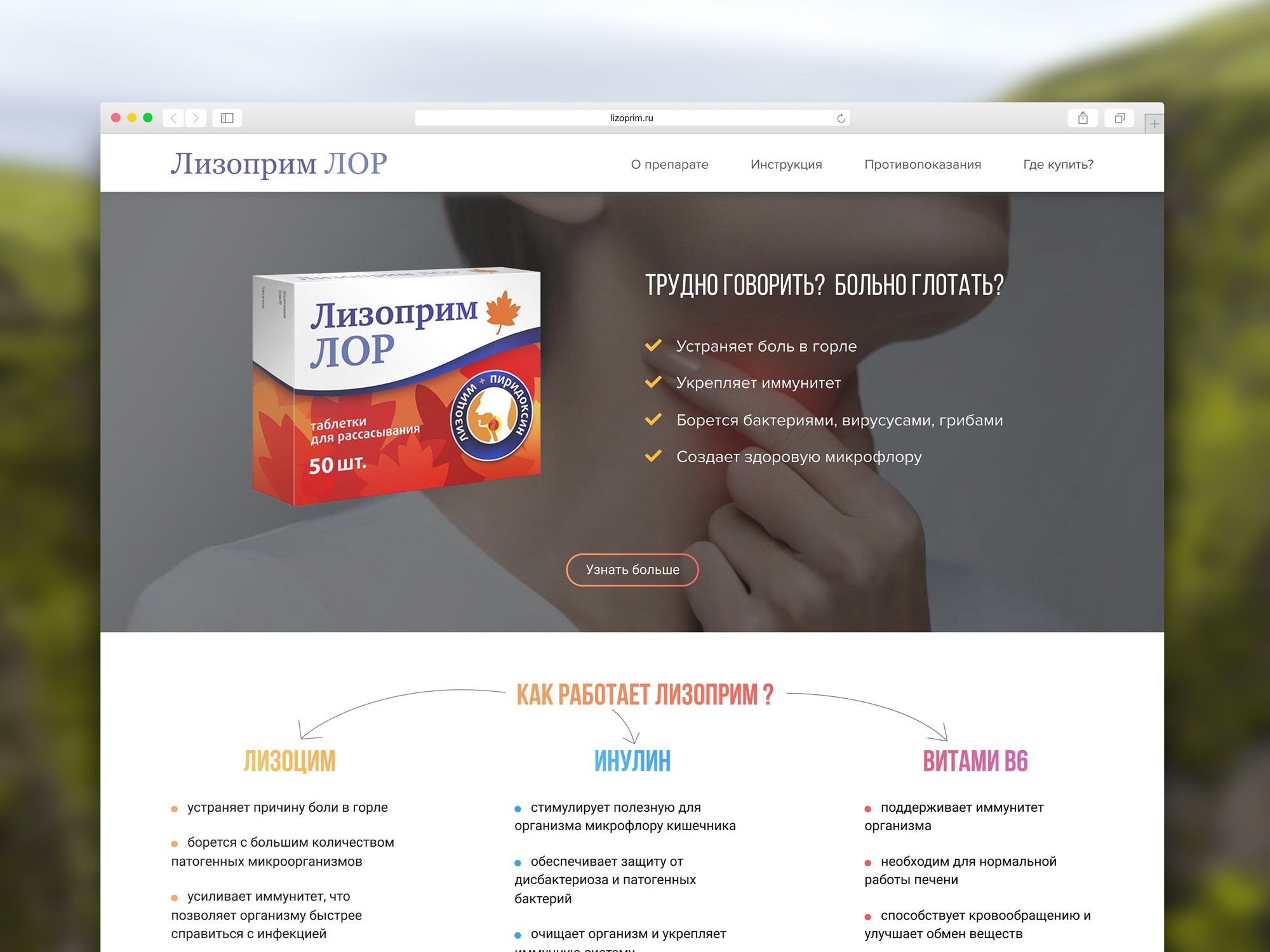 Landing page для LIZOPRIM.RU  - дизайнер VPushkarev