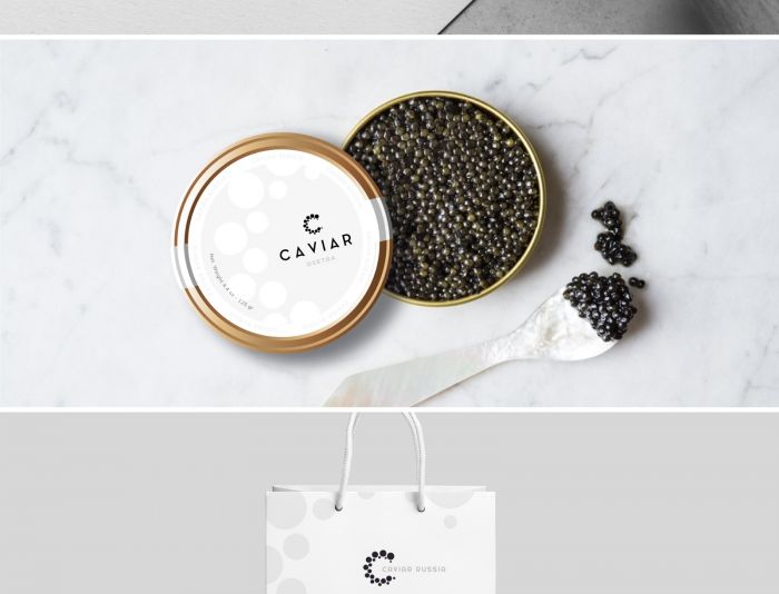Лого и фирменный стиль для Caviar Russia - магазин икры - дизайнер LeBron1987