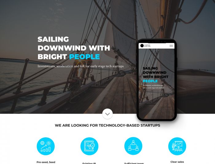 Landing page для Sailing Startup - дизайнер Raskada
