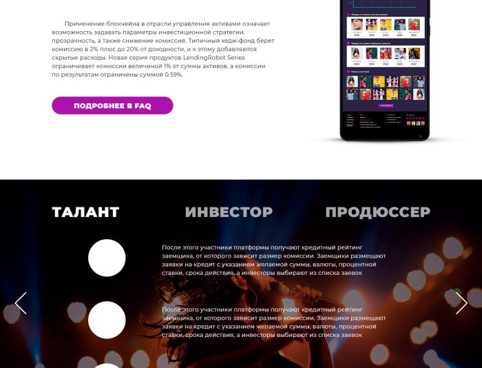 Landing page для opentalent.fun - дизайнер Maxim_G