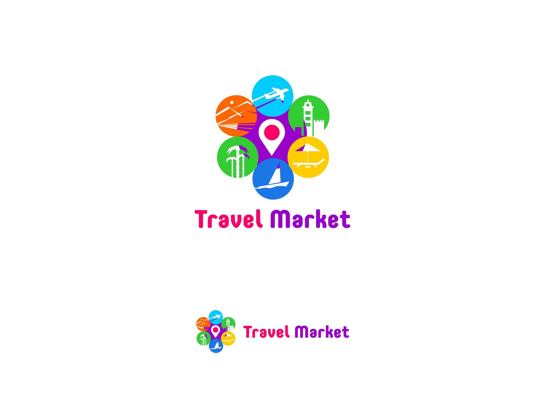 Лого и фирменный стиль для Турагентство Travel Market - дизайнер pashashama