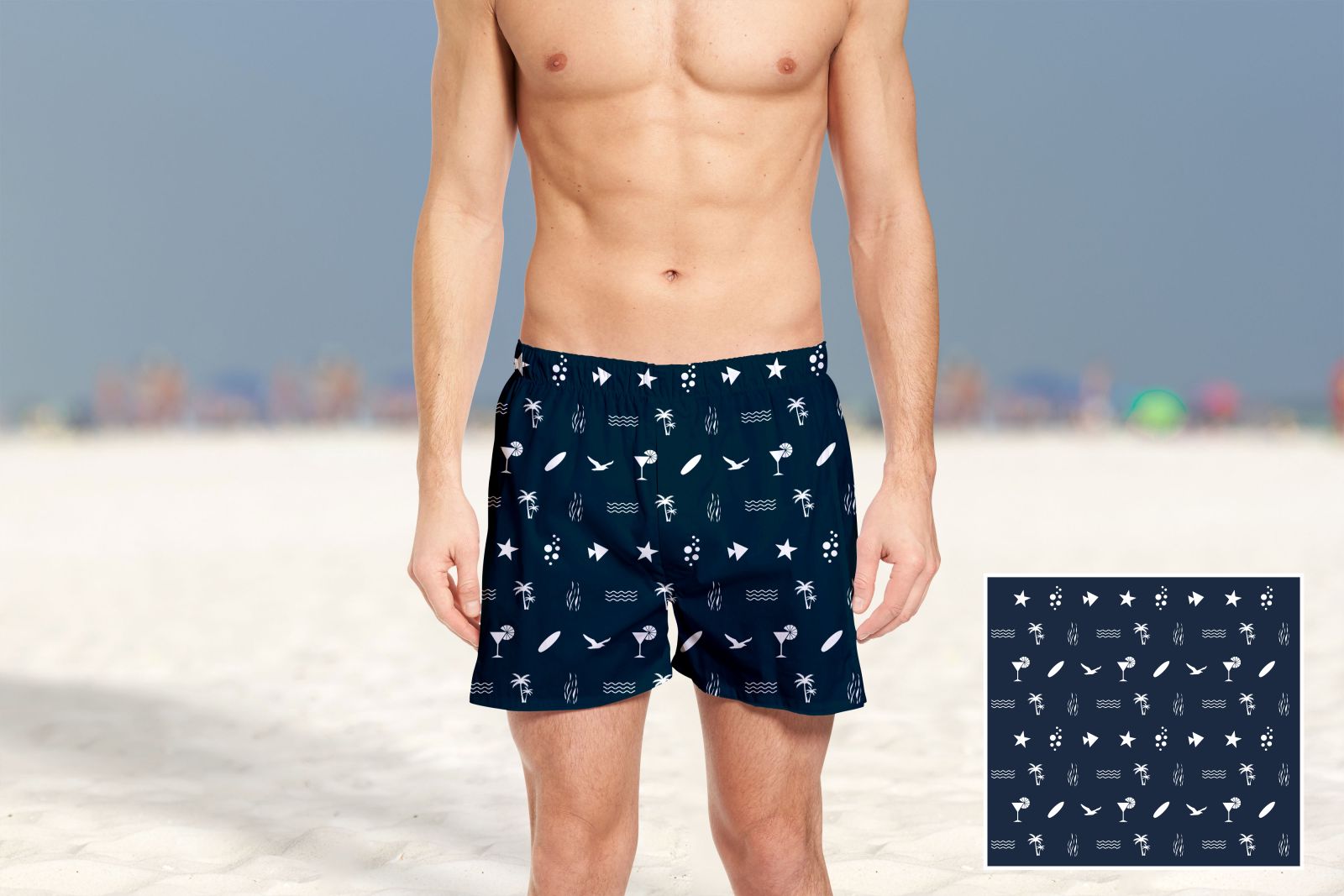 Дизайн рисунка для мужских шорт для плавания  - дизайнер Zero-2606
