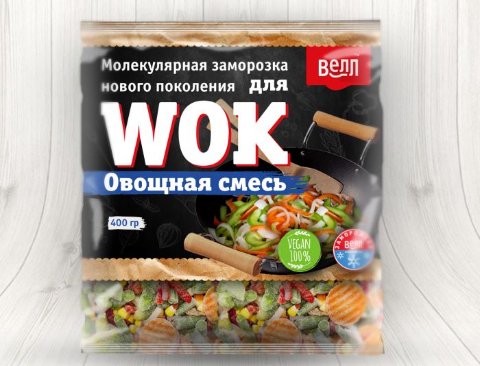 Упаковка замороженных овощных смесей(Овощи WOK) - дизайнер nadykostelceva