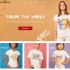 Landing page для color the world - интернет магазин футболок - дизайнер anya_nerucheva
