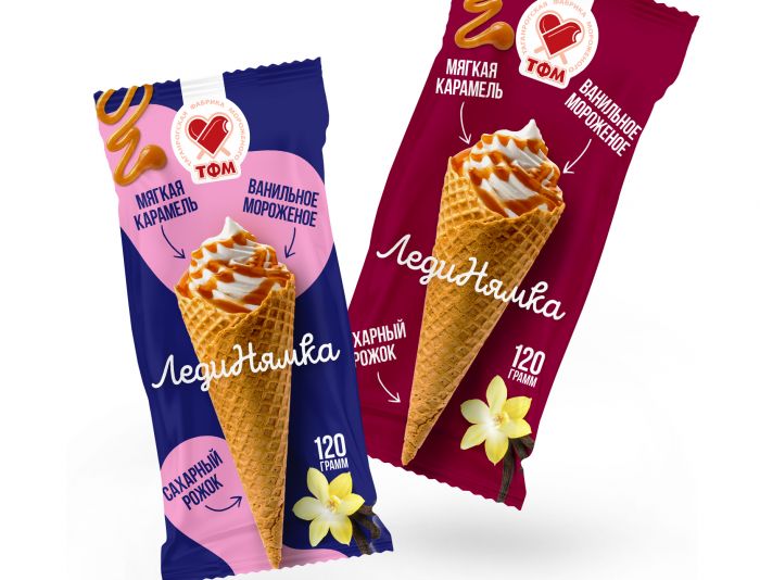 Этикетка для мороженого в сахарном рожке - дизайнер karin
