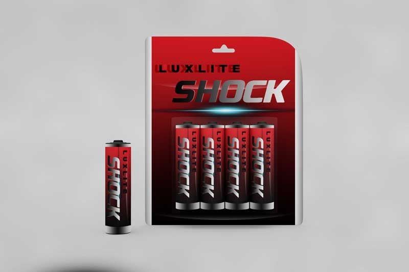 Логотип для батареек LUXLITE SHOCK - дизайнер Agoi