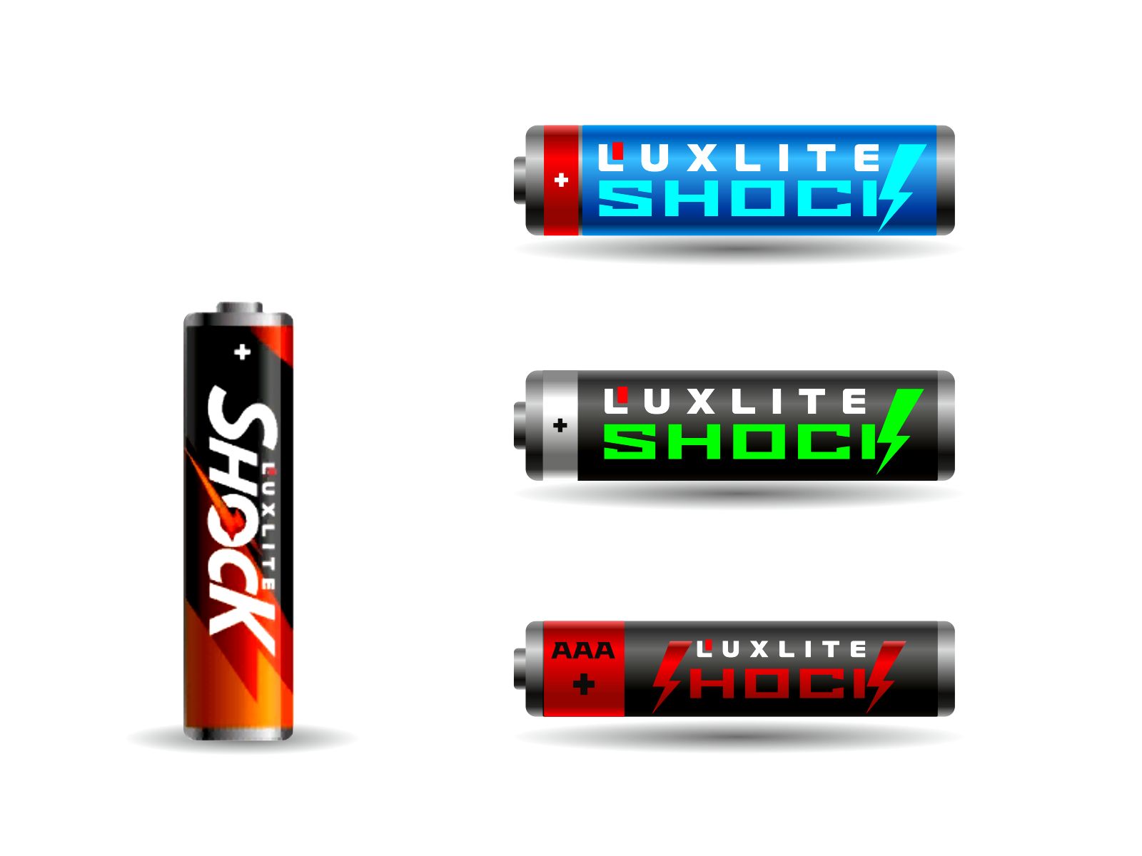 Логотип для батареек LUXLITE SHOCK - дизайнер -N-