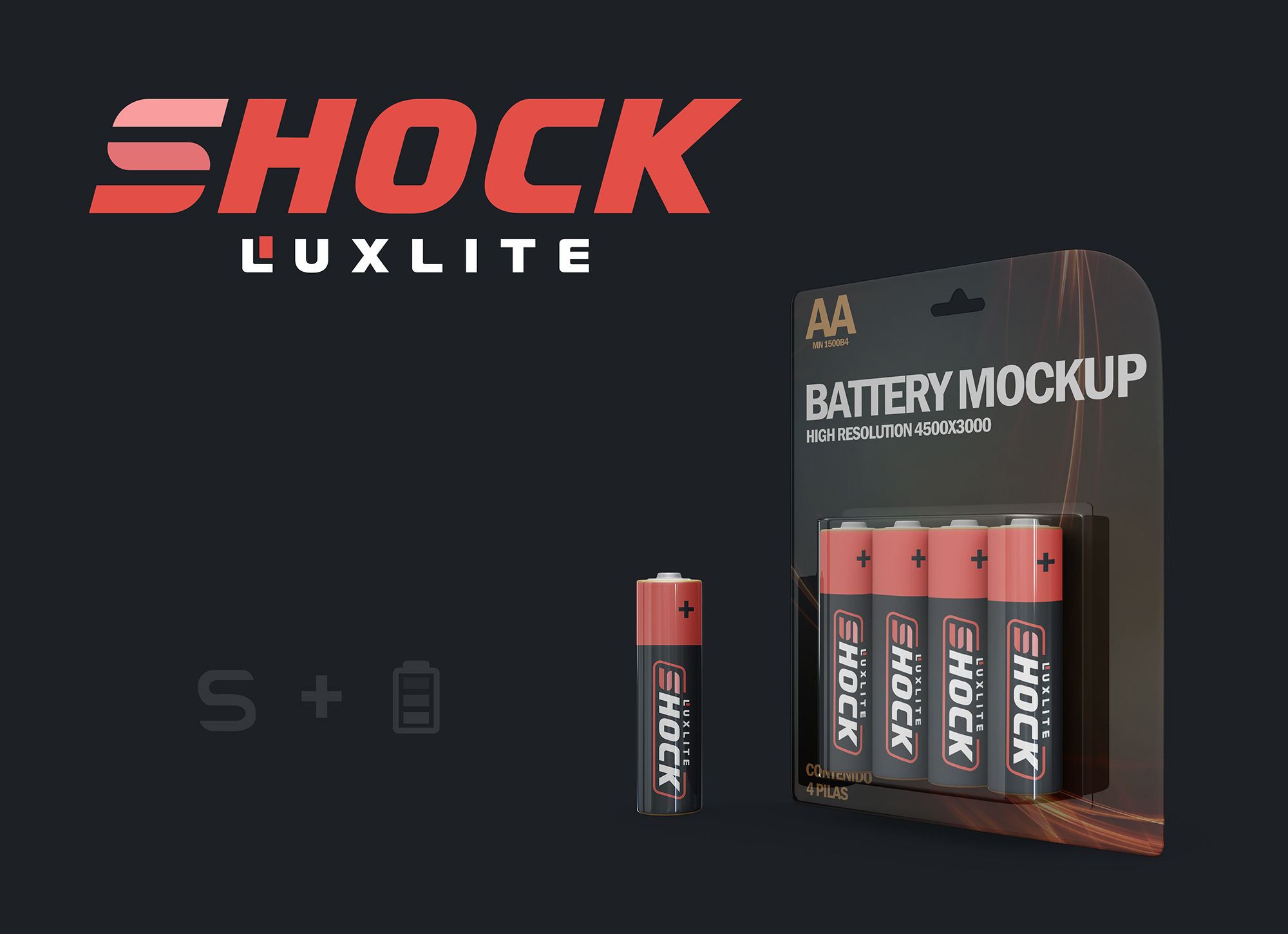 Логотип для батареек LUXLITE SHOCK - дизайнер fresh