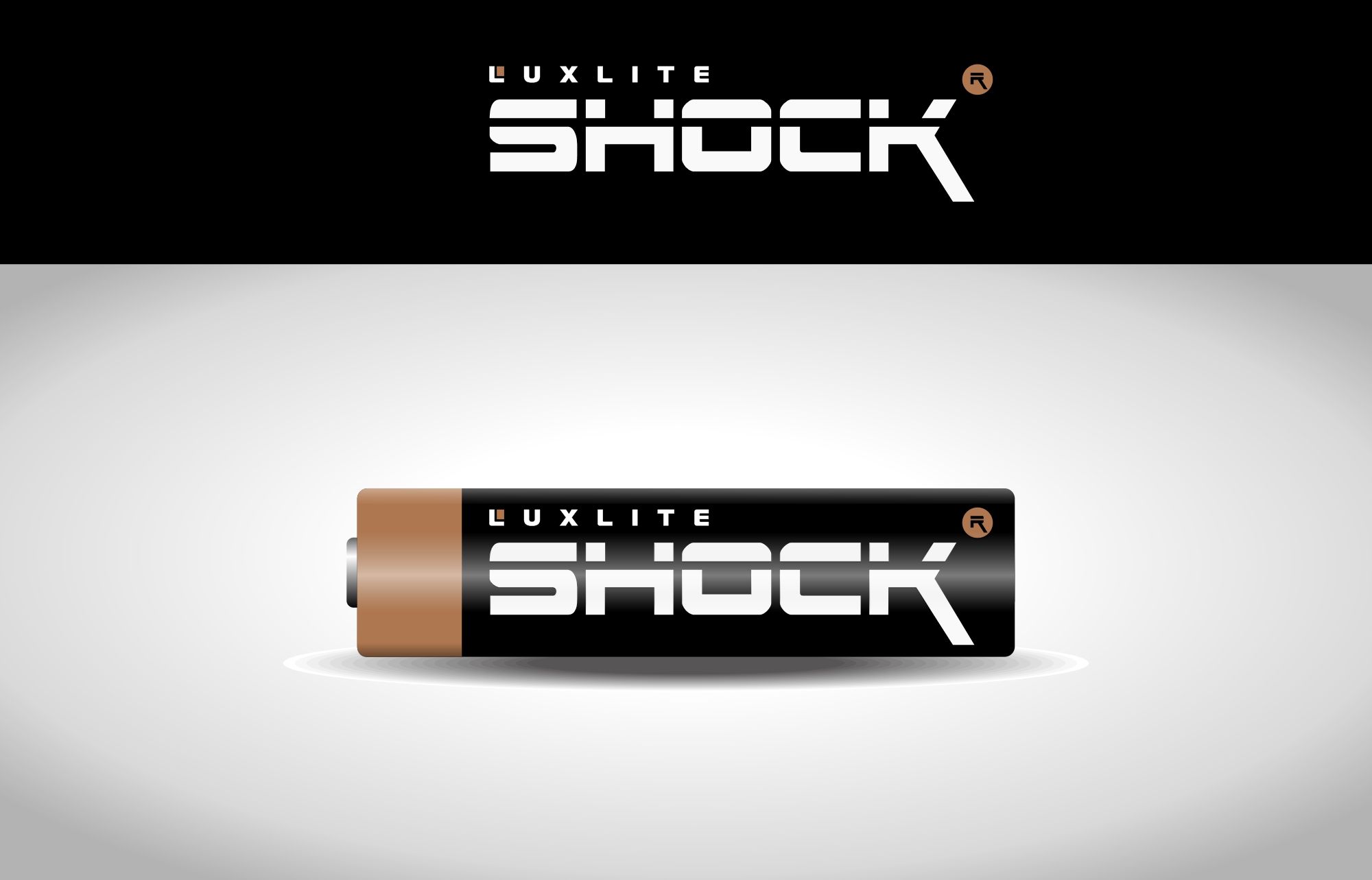 Логотип для батареек LUXLITE SHOCK - дизайнер markosov