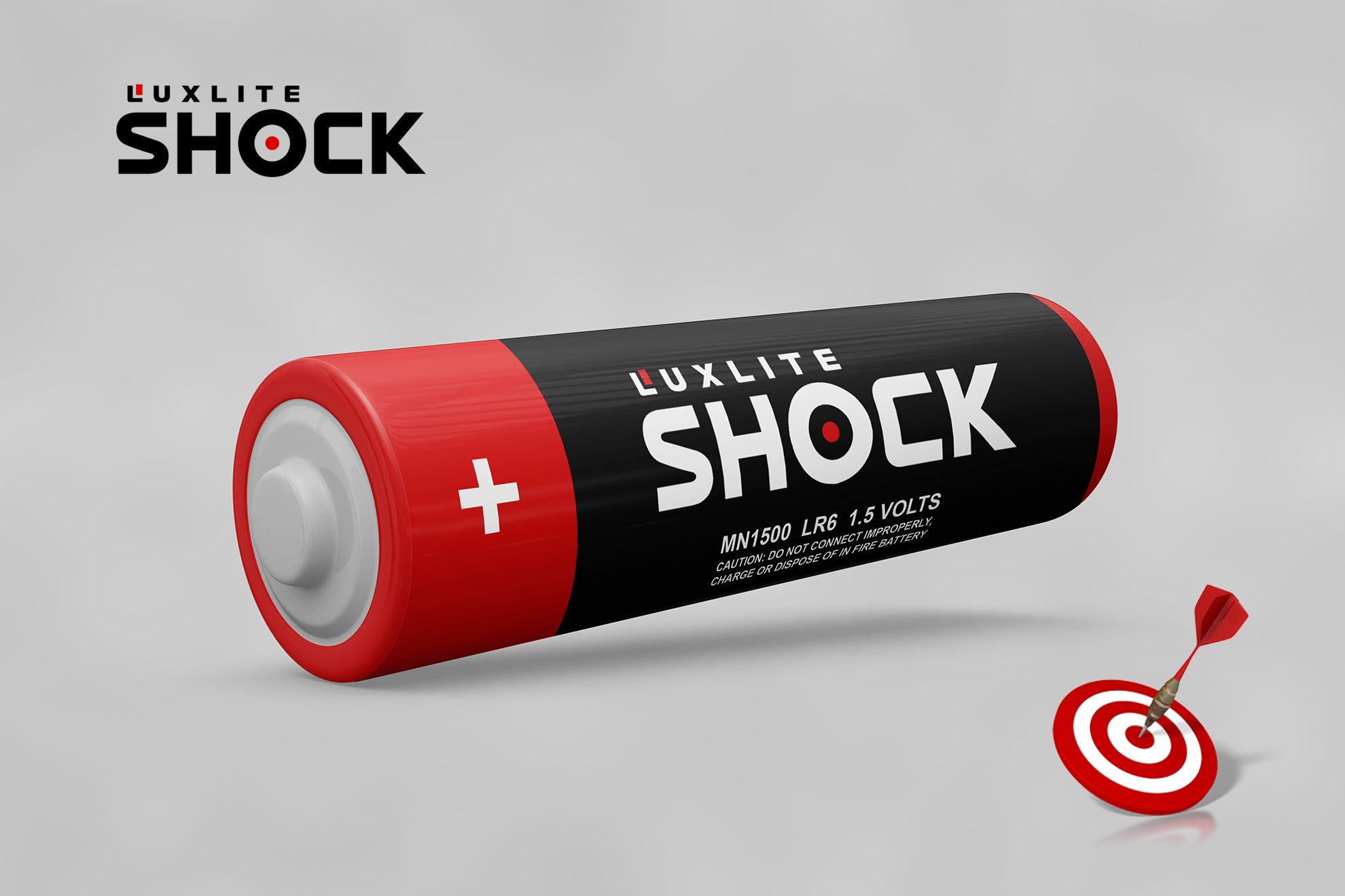 Логотип для батареек LUXLITE SHOCK - дизайнер JMarcus