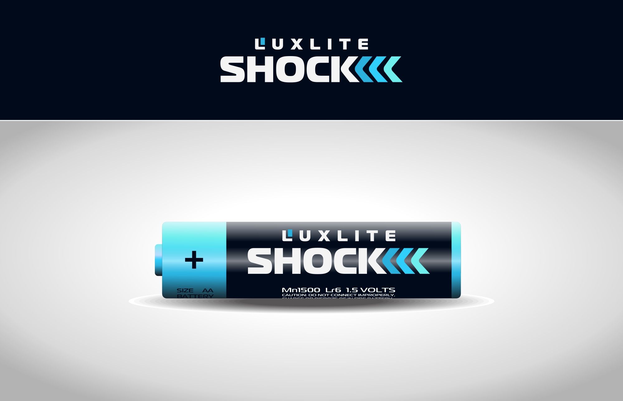 Логотип для батареек LUXLITE SHOCK - дизайнер markosov