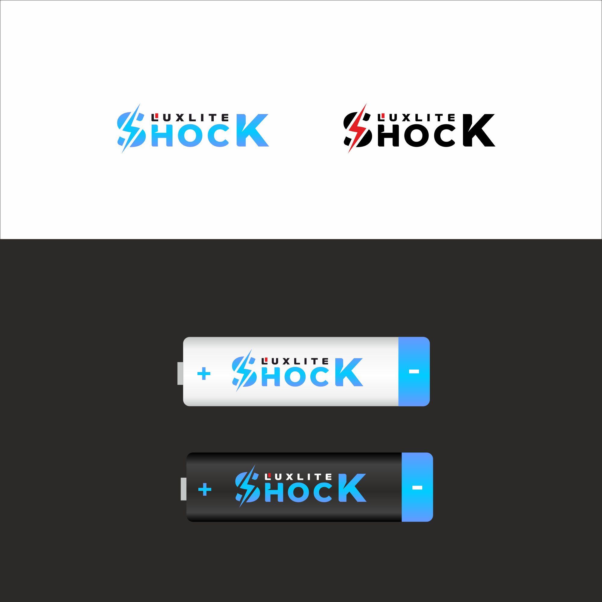 Логотип для батареек LUXLITE SHOCK - дизайнер salik