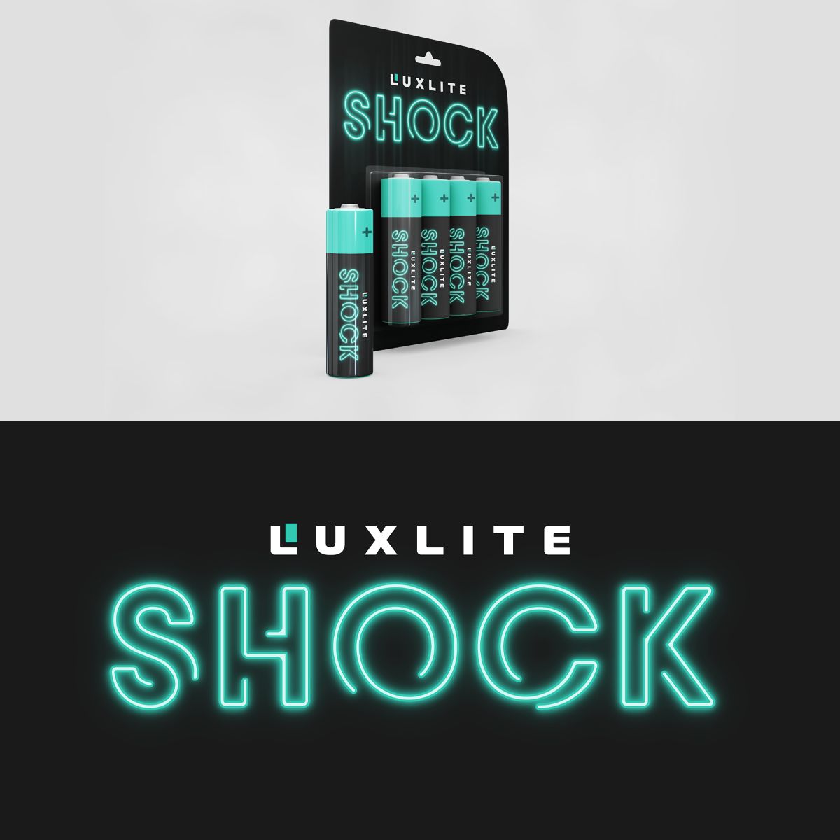 Логотип для батареек LUXLITE SHOCK - дизайнер neyvmila
