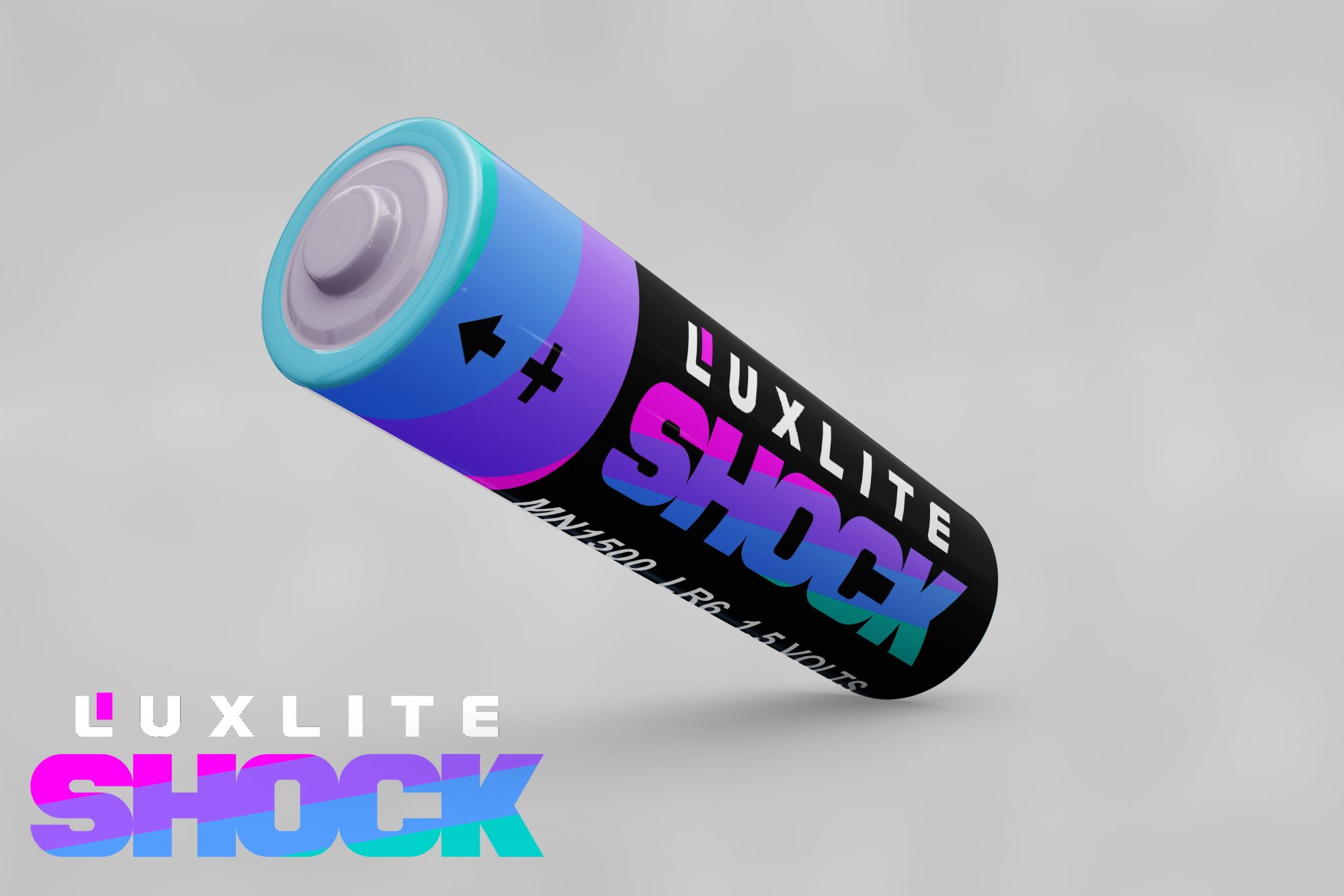 Логотип для батареек LUXLITE SHOCK - дизайнер ideymnogo