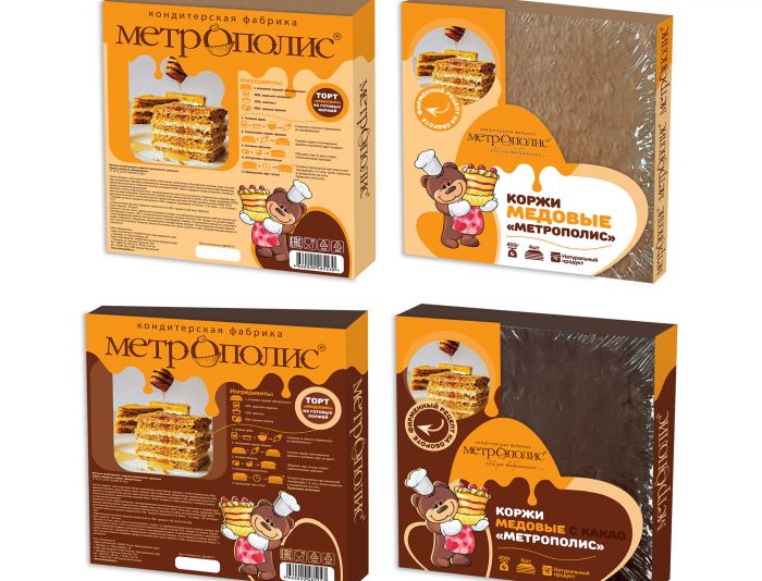 Упаковка для медовых коржей (готовых) - дизайнер tebevesna
