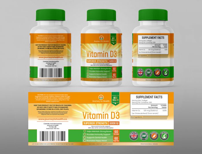 Package Design for Vitamin bottle + Logo - дизайнер Ula_Chu