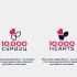 Логотип для 10.000 hearts/ 10. 000 сердец - дизайнер Gerda001