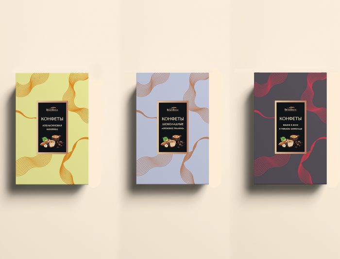 Разработка упаковки шоколадных конфет ВкусВилл - дизайнер Khan
