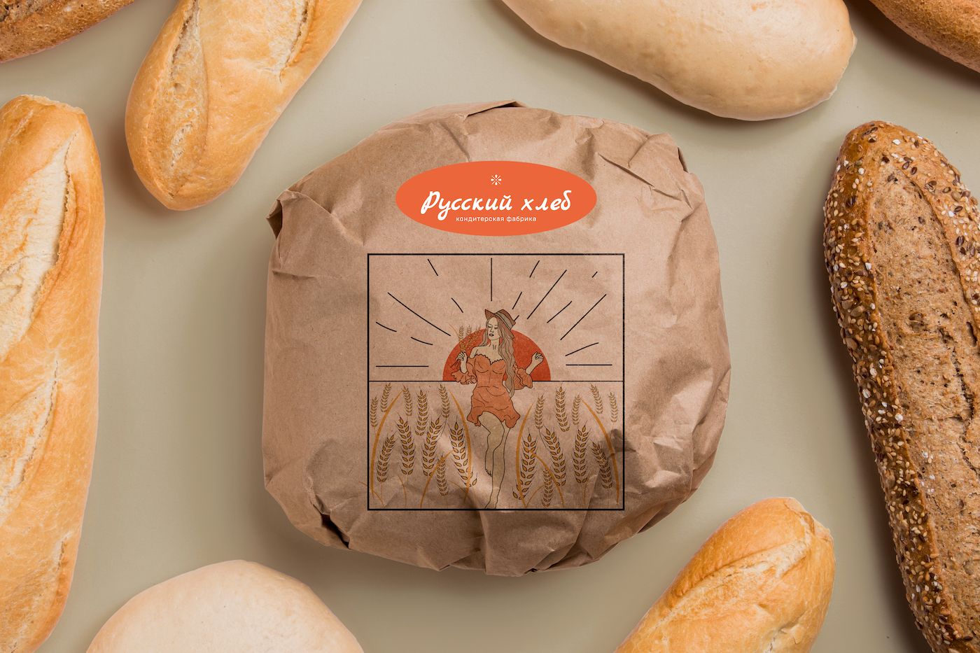 Лого и фирменный стиль для Русский хлеб  - дизайнер Helen1303