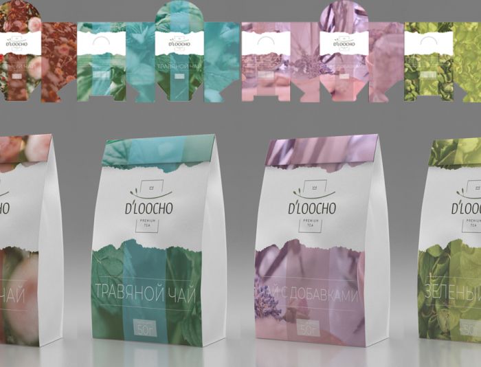 Дизайн упаковки для бренда чая D'Loocho - дизайнер itsliskovec