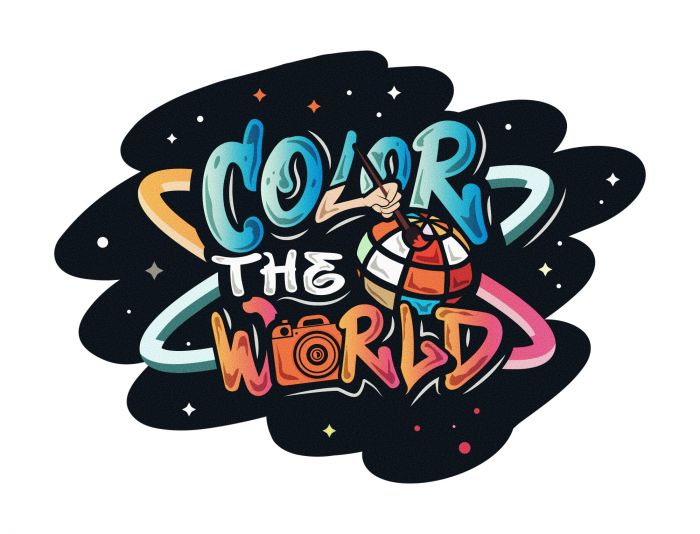 Дизайн футболки  color the world  - дизайнер llogofix