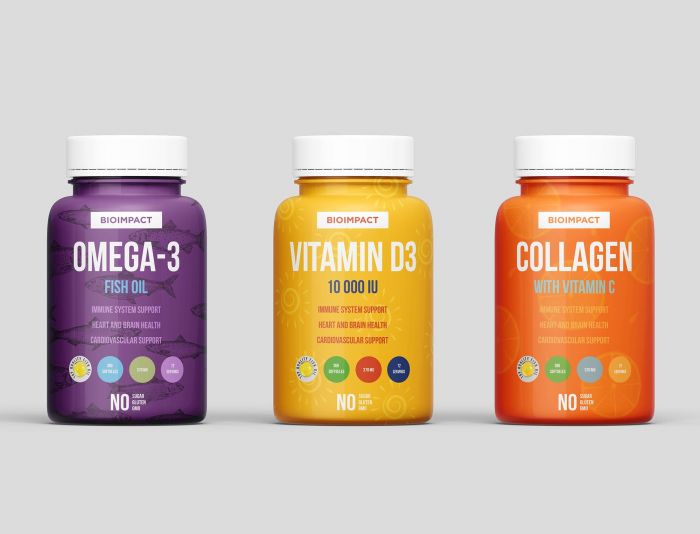 Дизайн этикетки для витаминов и БАДов - дизайнер Olly