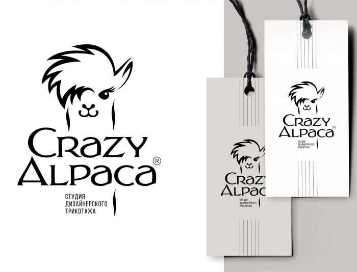 Логотип для студии дизайнерского трикотажа Crazy alpaca - дизайнер GAMAIUN