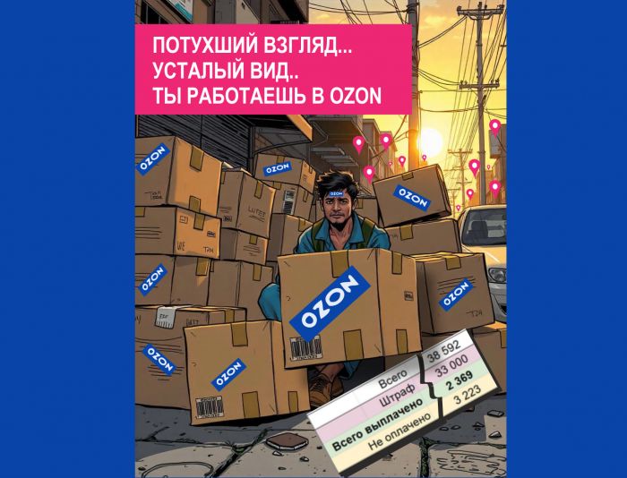 5 баннеров для Озон - работа курьером в доставке Ozon - дизайнер Goldman