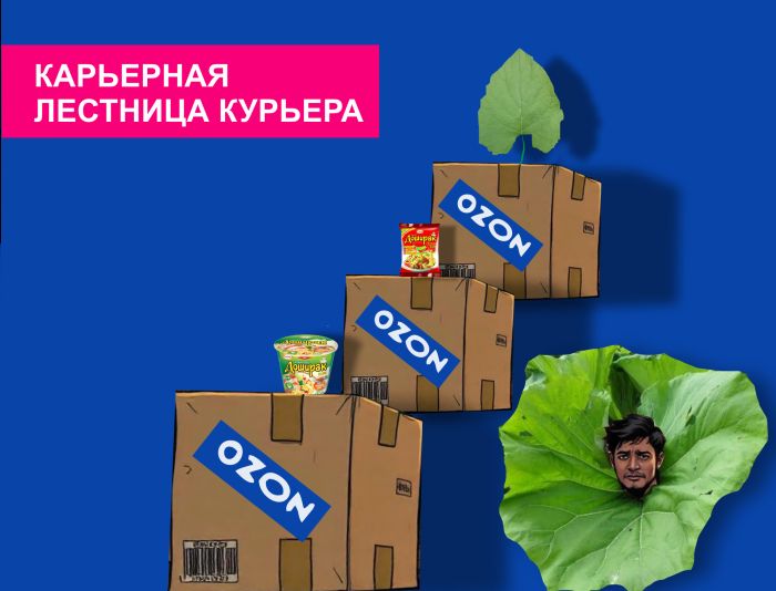 5 баннеров для Озон - работа курьером в доставке Ozon - дизайнер Goldman