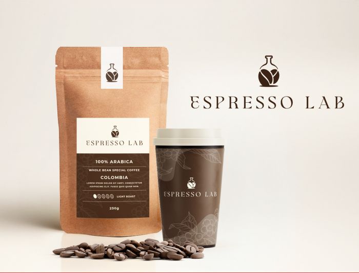 Лого и фирменный стиль для Espresso Lab - дизайнер Geyzerrr